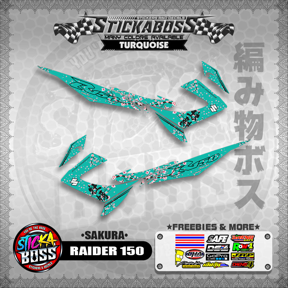 RAIDER 150 REBORN CARB STICKER DECALS ( SAKURA )【WITH FREEBIES】