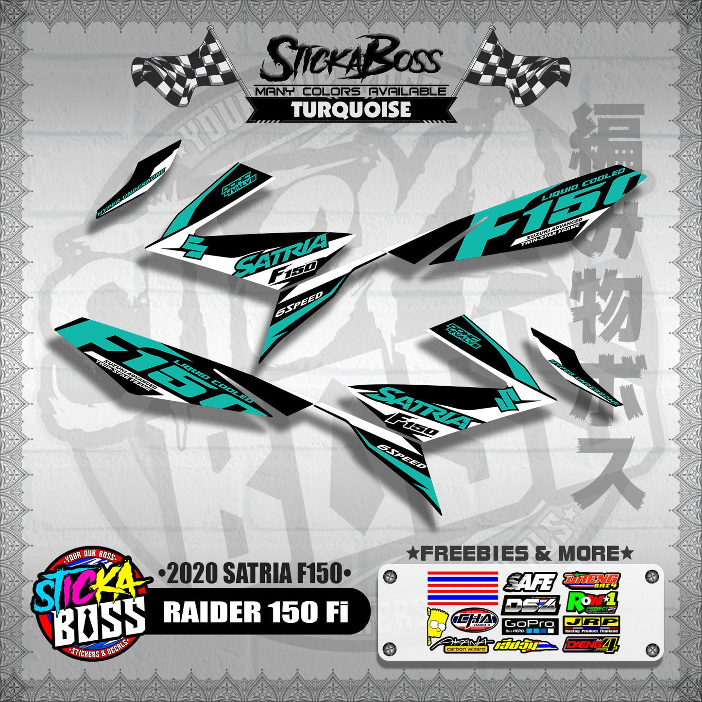 RAIDER 150 Fi DECALS ( 2020 SATRIA F150 )【WITH FREEBIES】