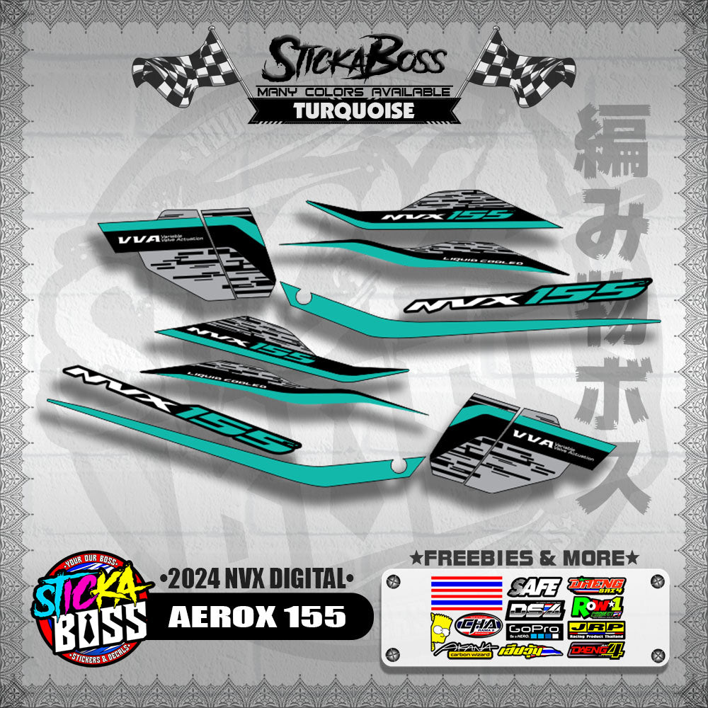 AEROX 155 DECALS ( 2024 NVX DIGITAL )【WITH FREEBIES】