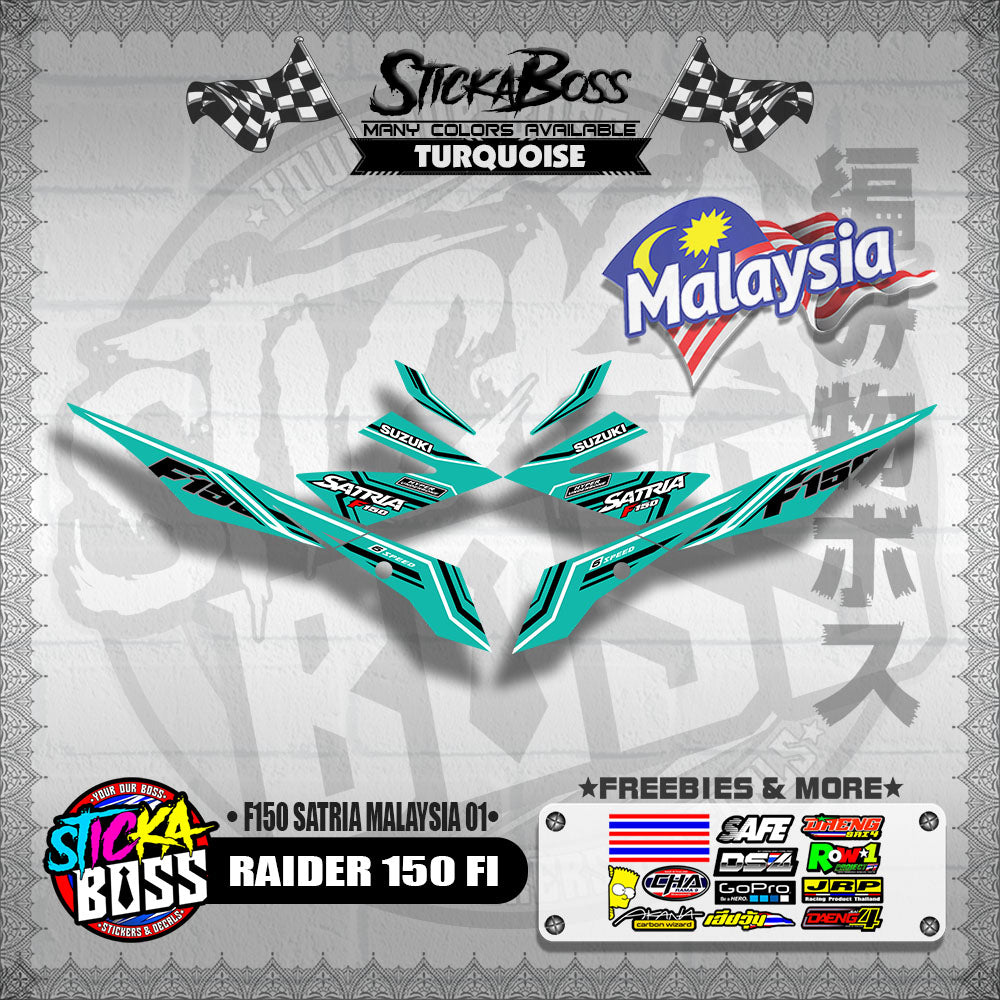 RAIDER 150 FI MALAYSIAN DECALS ( F150 SATRIA MALAYSIA 01 )【WITH FREEBIES】