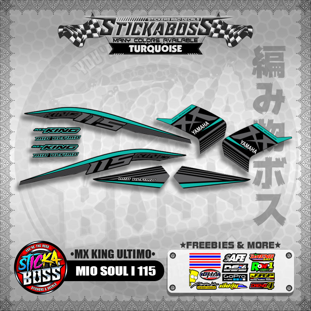 MIO SOUL I 115 STICKER DECALS ( MX KING ULTIMO )【WITH FREEBIES】