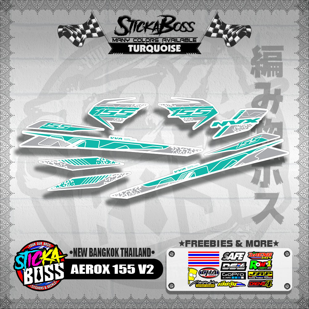 AEROX 155 V2 DECALS ( NEW BANGKOK THAILAND )【WITH FREEBIES】