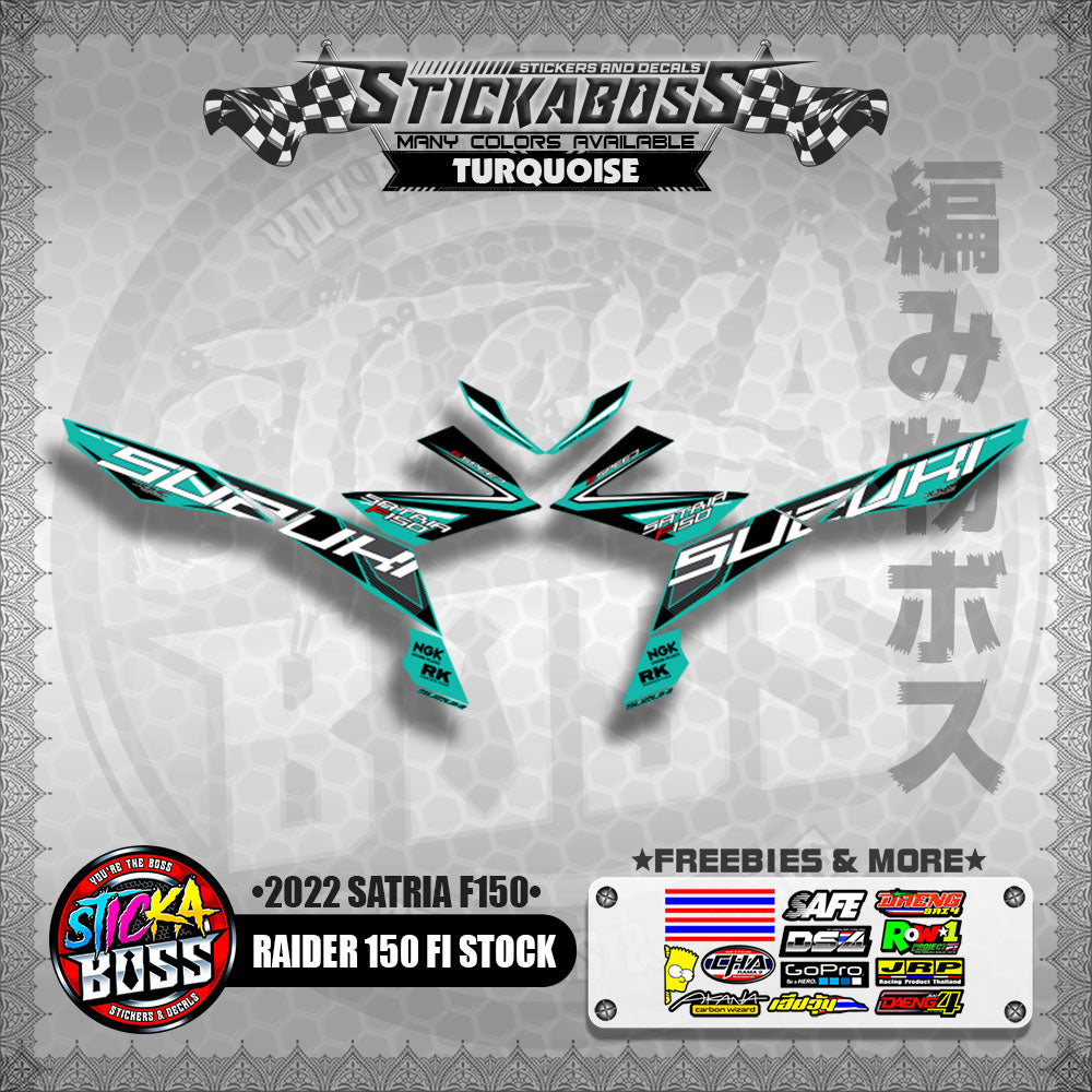 SUZUKI RAIDER 150 FI STOCK DECALS ( 2022 SATRIA F150 )【WITH FREEBIES】