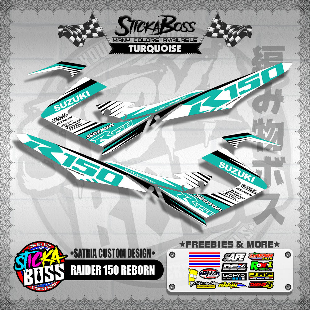 RAIDER 150 REBORN DECALS ( SATRIA CUSTOM DESIGN )【WITH FREEBIES】