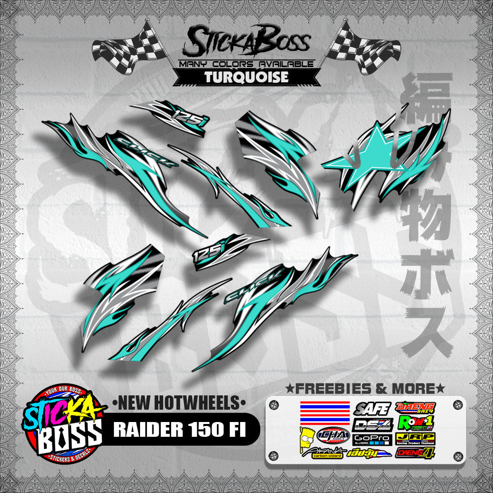 CLICK V3 DECALS ( NEW TRIBAL FIRE )【WITH FREEBIES】