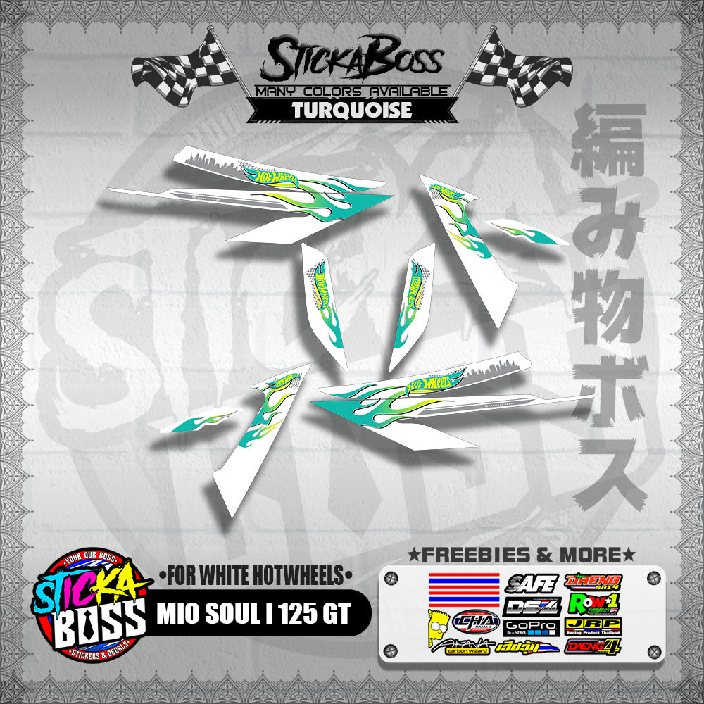 MIO SOUL I 125 GT DECALS ( FOR WHITE HOTWHEELS )【WITH FREEBIES】