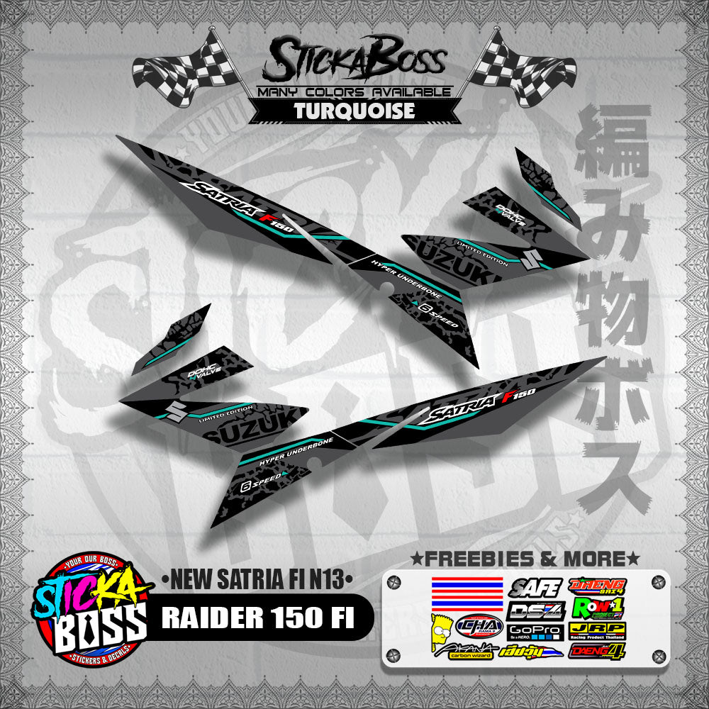 RAIDER 150 FI DECALS ( NEW SATRIA FI N13 )【WITH FREEBIES】