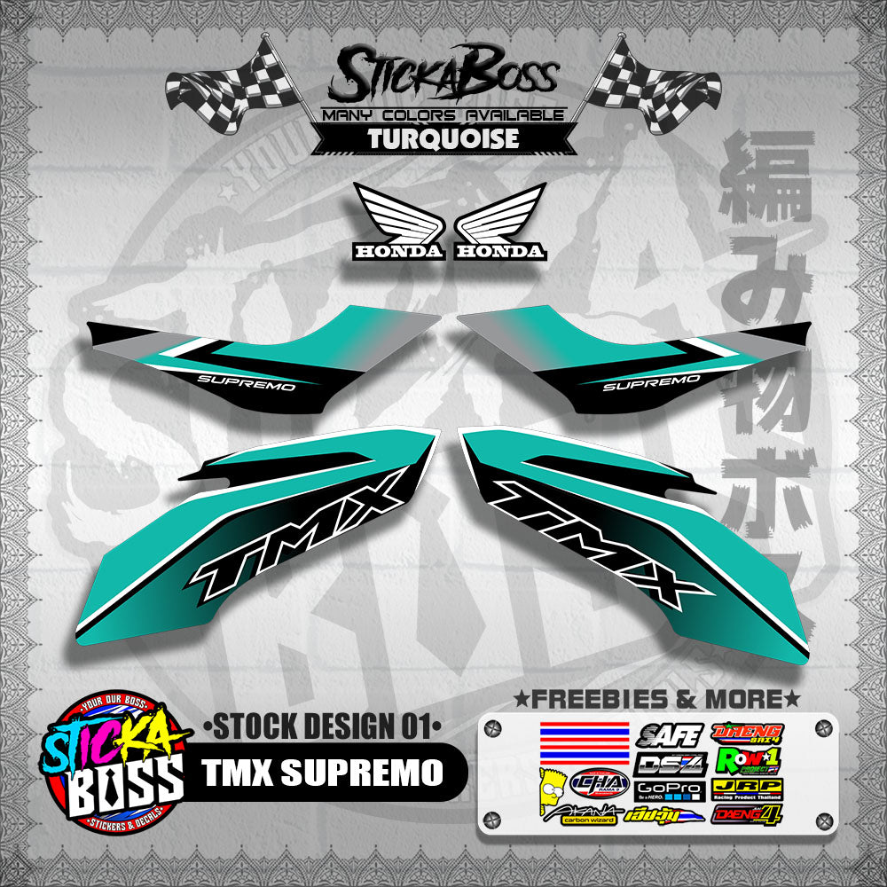 TMX SUPREMO DECALS ( STOCK DESIGN 01 ) 【WITH FREEBIES】