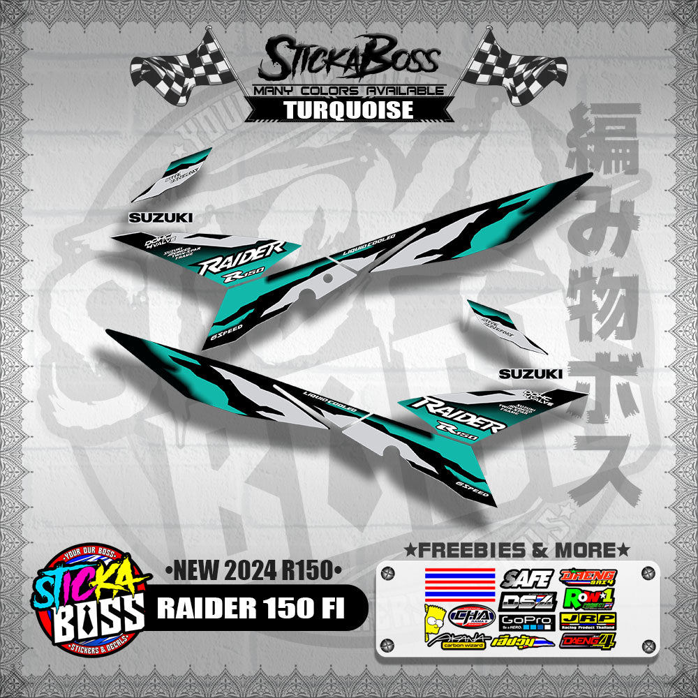 RAIDER 150 FI DECALS ( NEW 2024 R150 )【WITH FREEBIES】