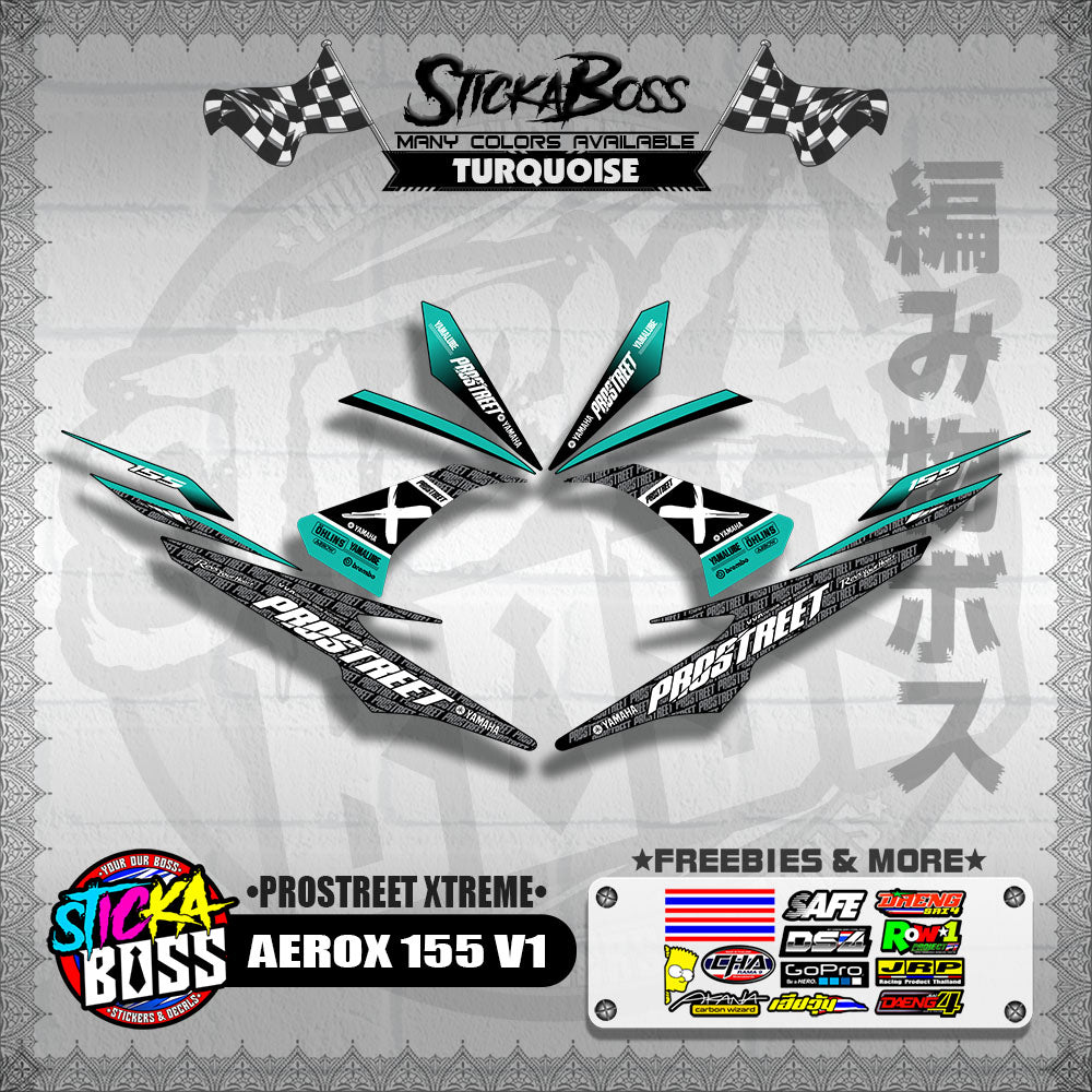 AEROX 155 V1 DECALS ( PROSTREET XTREME )【WITH FREEBIES】
