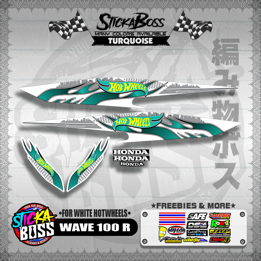 WAVE 100 R 2018 DECALS ( FOR WHITE HOTWHEELS )【WITH FREEBIES】