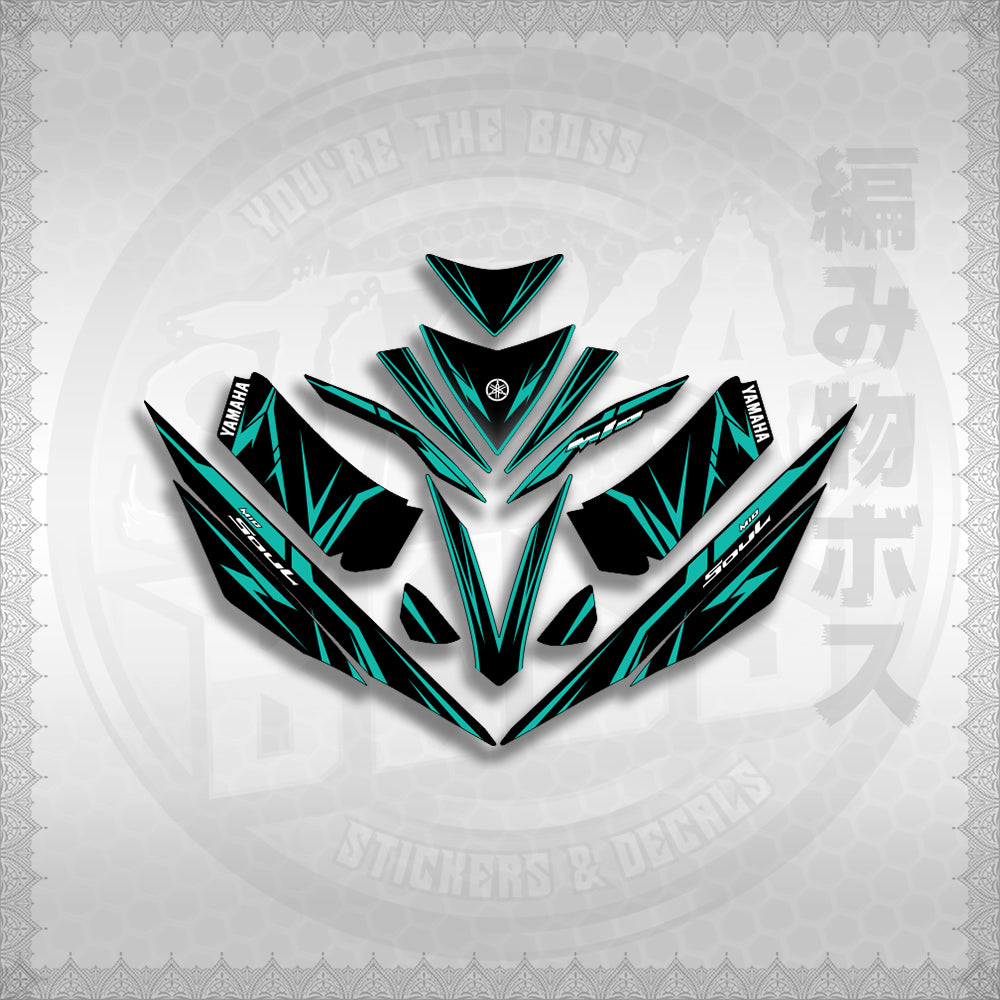 STICKER DECALS for MIO 4 (MIRGADE) By STICKABOSS (SOFIE LAMINATED WATERPROOF)