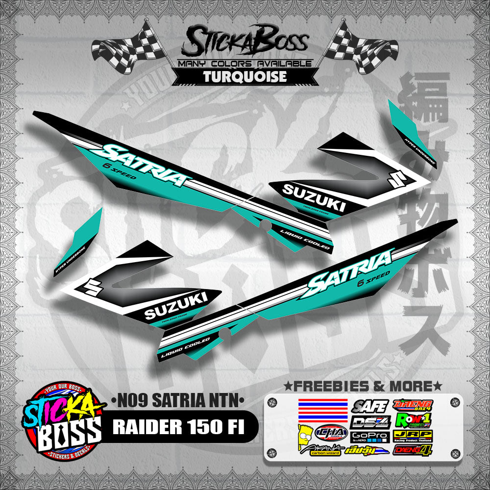 RAIDER 150 FI DECALS ( N09 SATRIA NTN )【WITH FREEBIES】