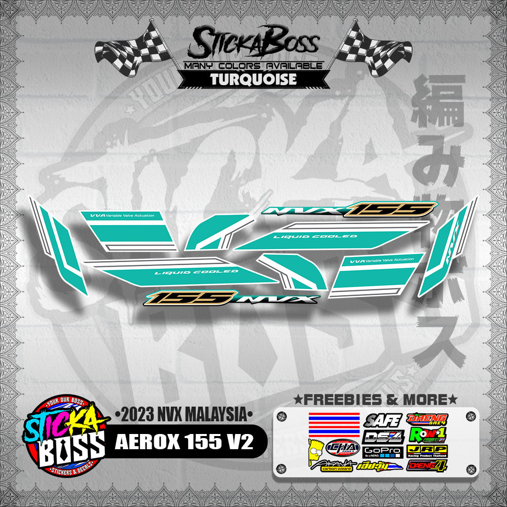 AEROX 155 V2 DECALS ( 2023 NVX MALAYSIA )【WITH FREEBIES】