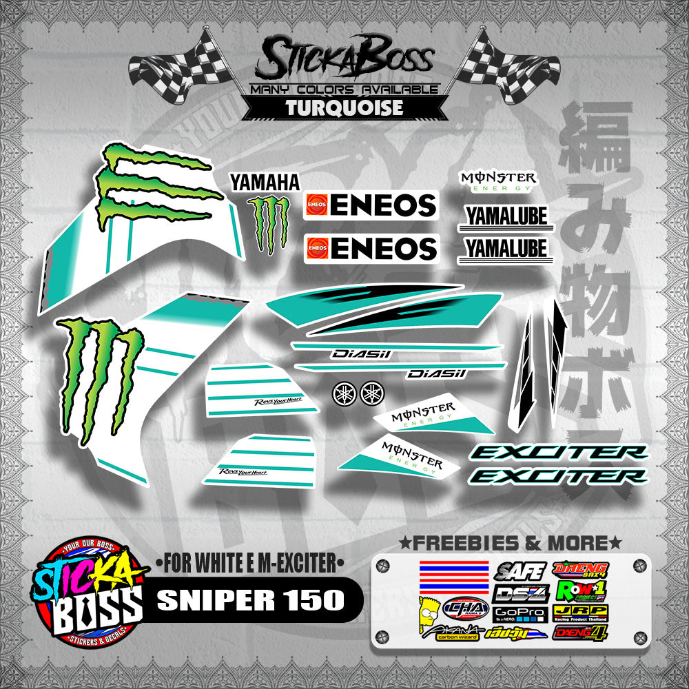SNIPER 150 DECALS ( FOR WHITE E M-EXCITER )【WITH FREEBIES】