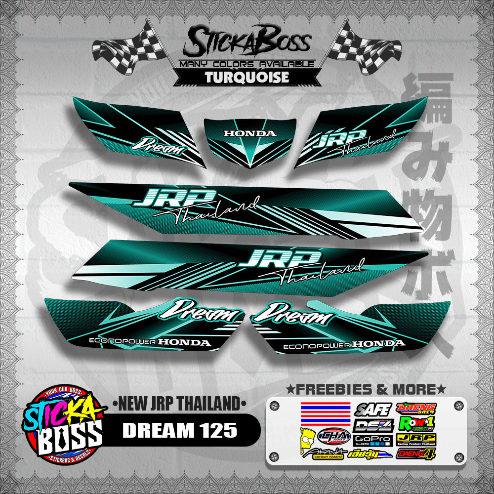 DREAM 125 DECALS ( NEW JRP THAILAND )【WITH FREEBIES】