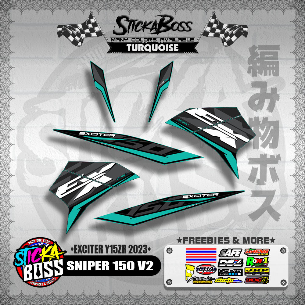SNIPER 150 V2 DECALS ( EXCITER Y15ZR 2023 )【WITH FREEBIES】
