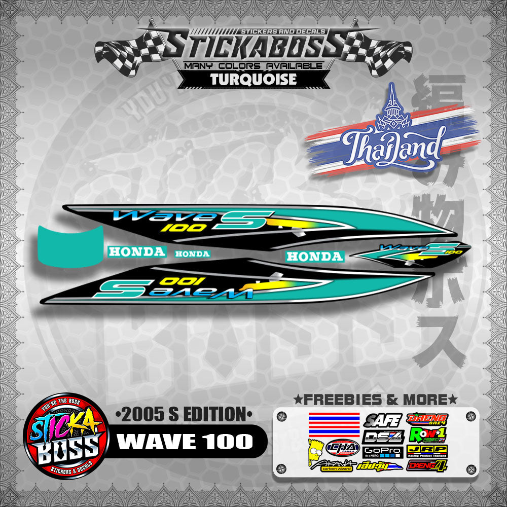WAVE 100 THAILAND DECALS ( 2005 S EDITION )【WITH FREEBIES】