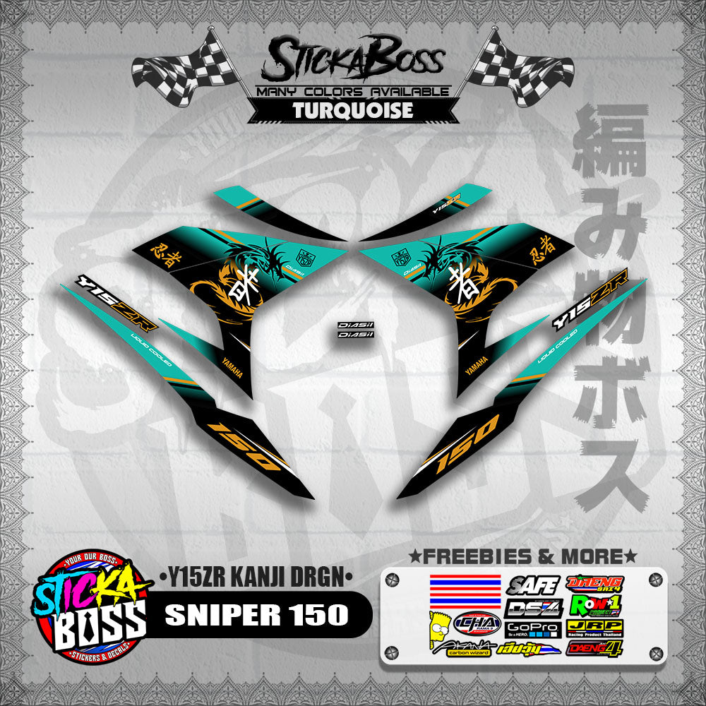 SNIPER 150 DECALS ( Y15ZR KANJI DRGN )【WITH FREEBIES】