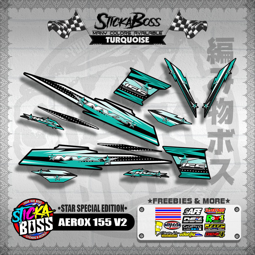 AEROX 155 V2 DECALS ( STAR SPECIAL EDITION )【WITH FREEBIES】