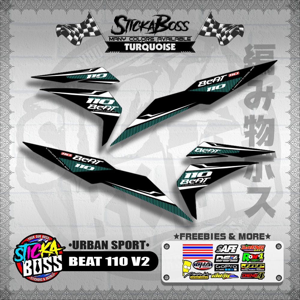 BEAT 110 FI V2 DECALS ( URBAN SPORT )【WITH FREEBIES】
