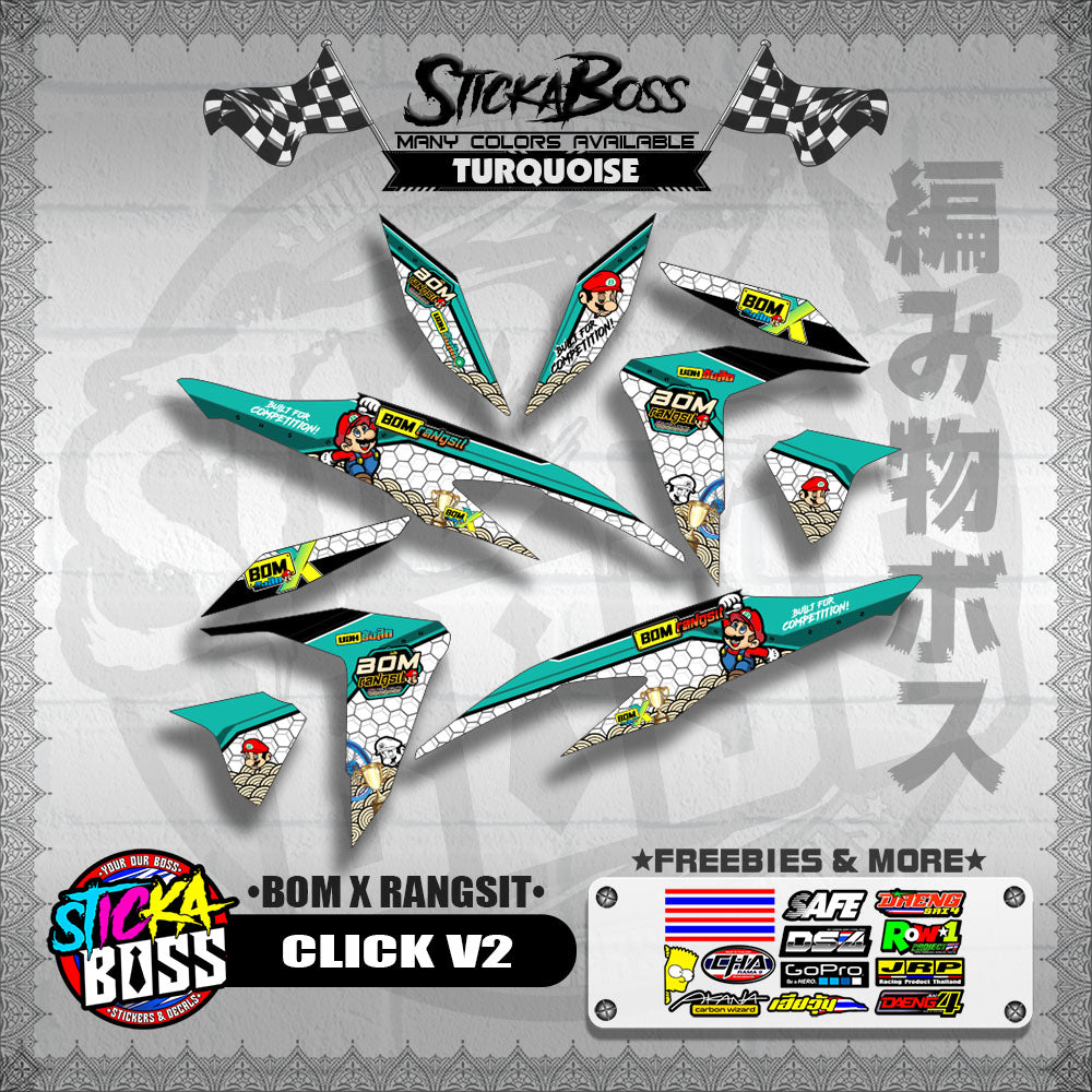 CLICK V2 INDO CONCEPT DECALS ( BOM X RANGSIT )【WITH FREEBIES】