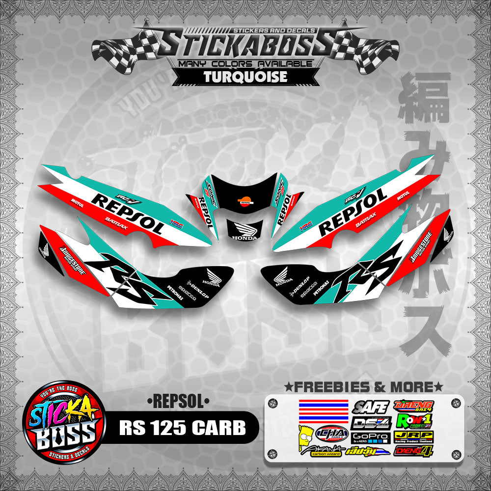 RS 125 CARB STICKER DECALS ( REPSOL )【WITH FREEBIES】