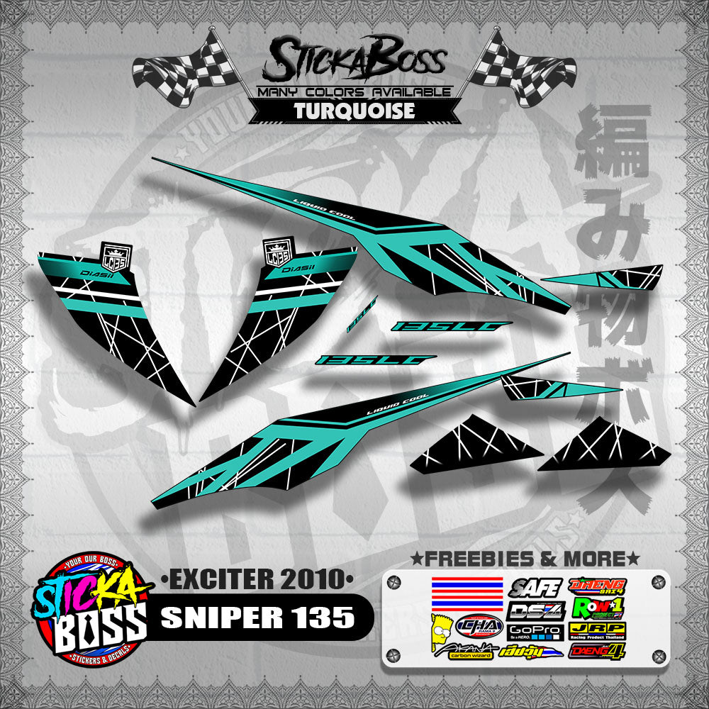 SNIPER 135 DECALS ( EXCITER 2010 )【WITH FREEBIES】