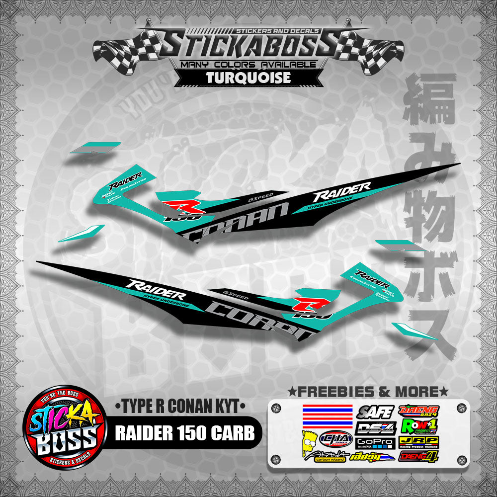 RAIDER 150 CARB DECALS ( TYPE R CONAN KYT )【WITH FREEBIES】