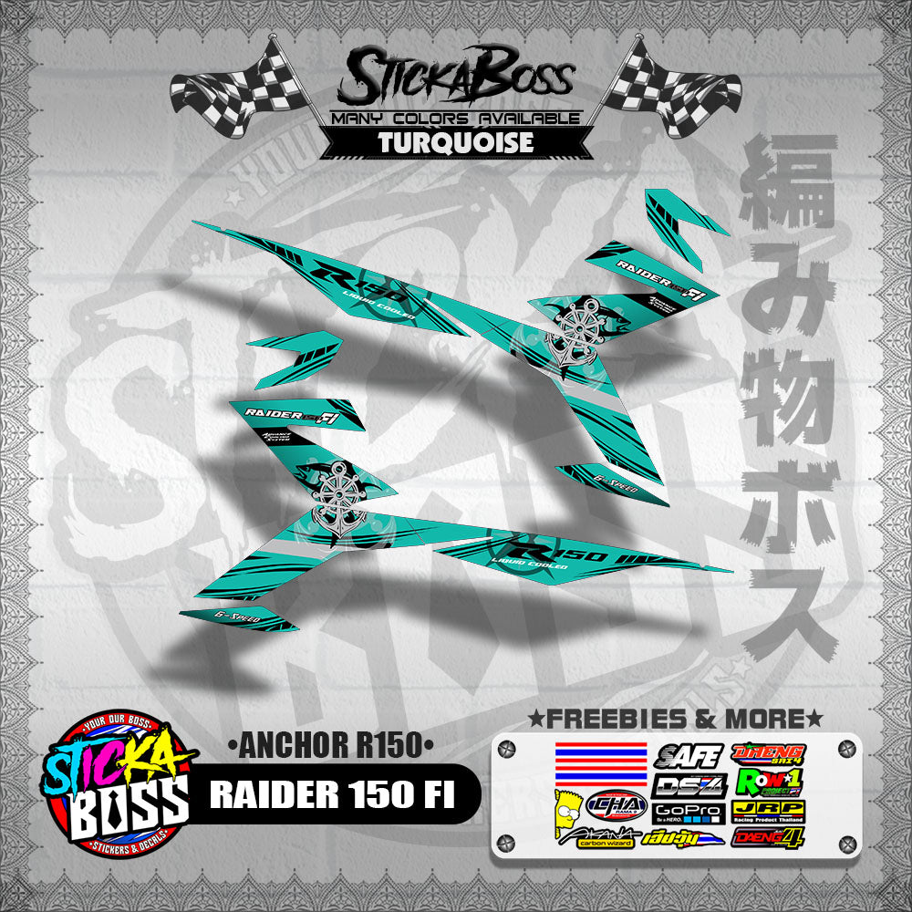RAIDER 150 FI DECALS ( ANCHOR R150 )【WITH FREEBIES】