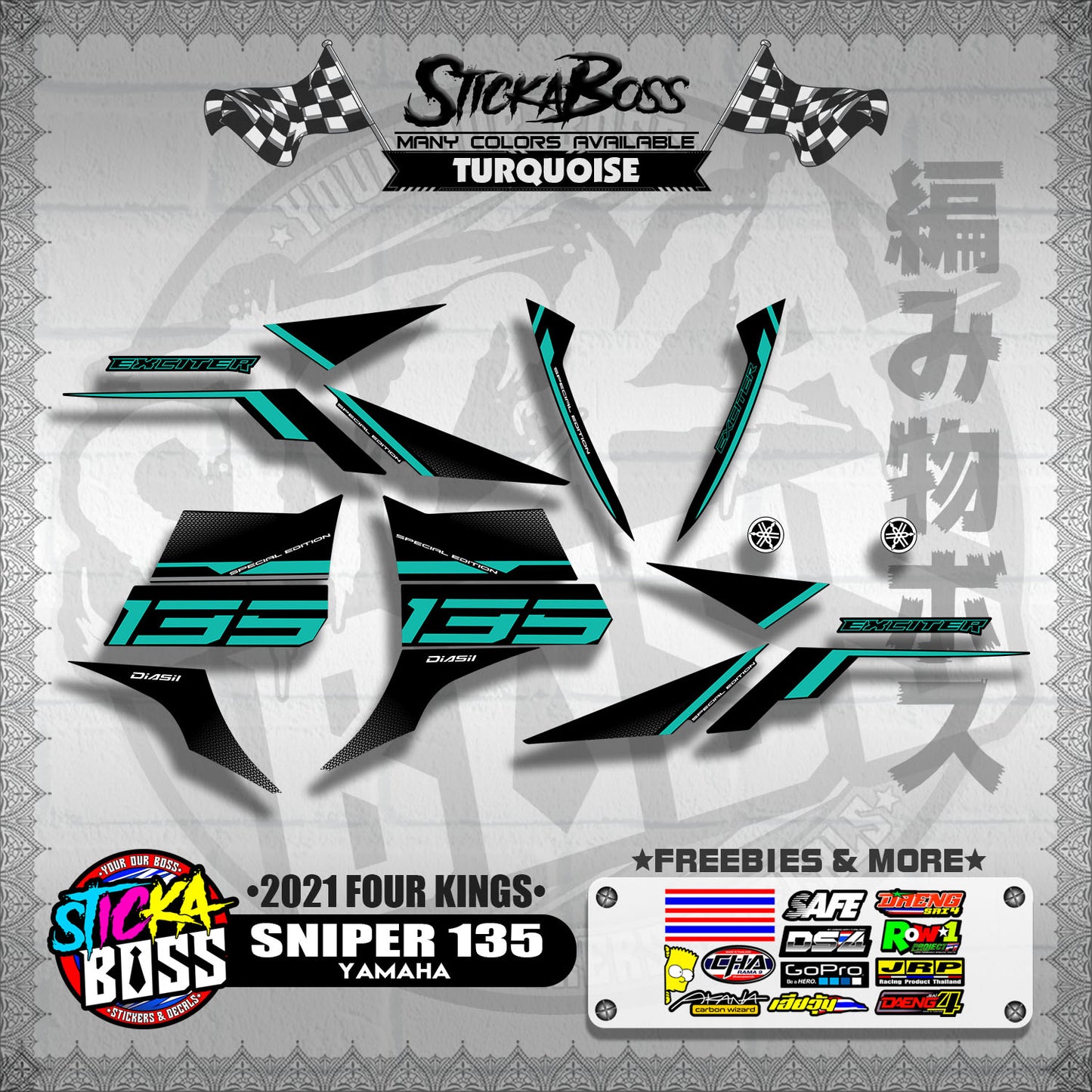SNIPER 135 DECALS ( 2021 FOUR KINGS )【WITH FREEBIES】