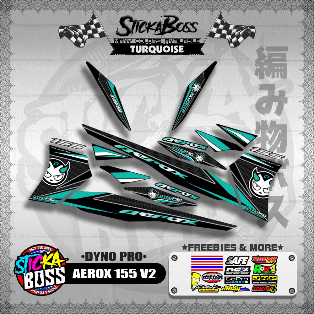 AEROX 155 V2 DECALS ( DYNO PRO )【WITH FREEBIES】