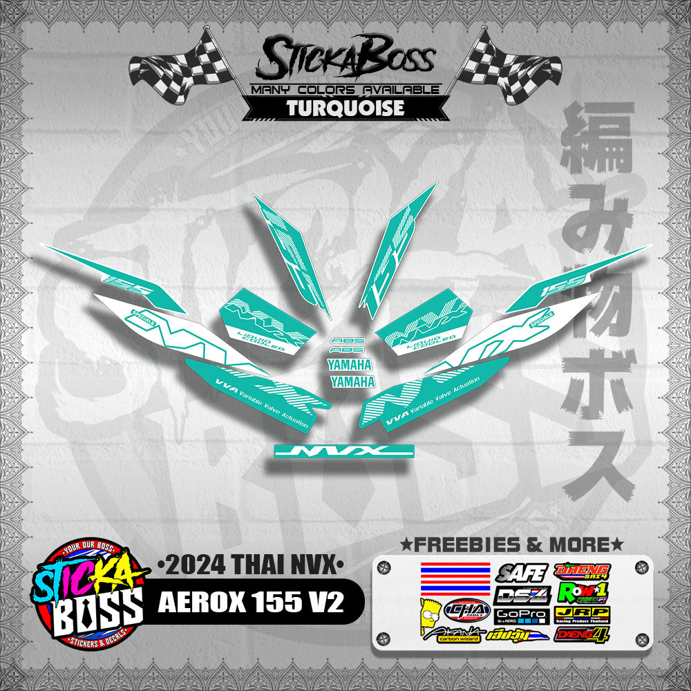 AEROX 155 V2 DECALS ( 2024 THAI NVX )【WITH FREEBIES】
