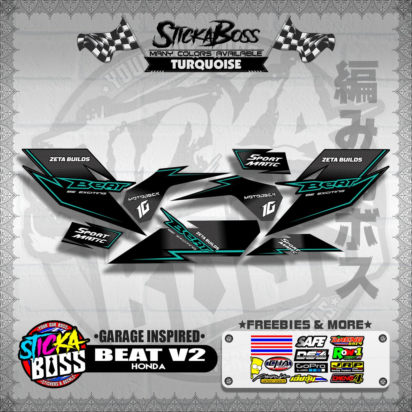 BEAT V2 DECALS ( GARAGE INSPIRED )【WITH FREEBIES】