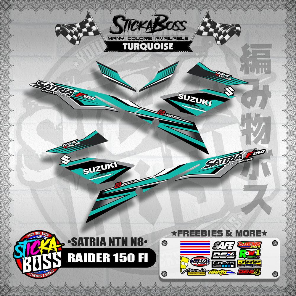 RAIDER 150 FI DECALS ( SATRIA NTN N8 )【WITH FREEBIES】