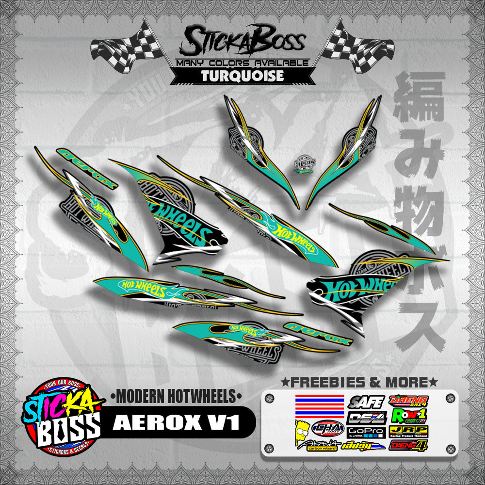 AEROX V1 DECALS ( MODERN HOTWHEELS )【WITH FREEBIES】