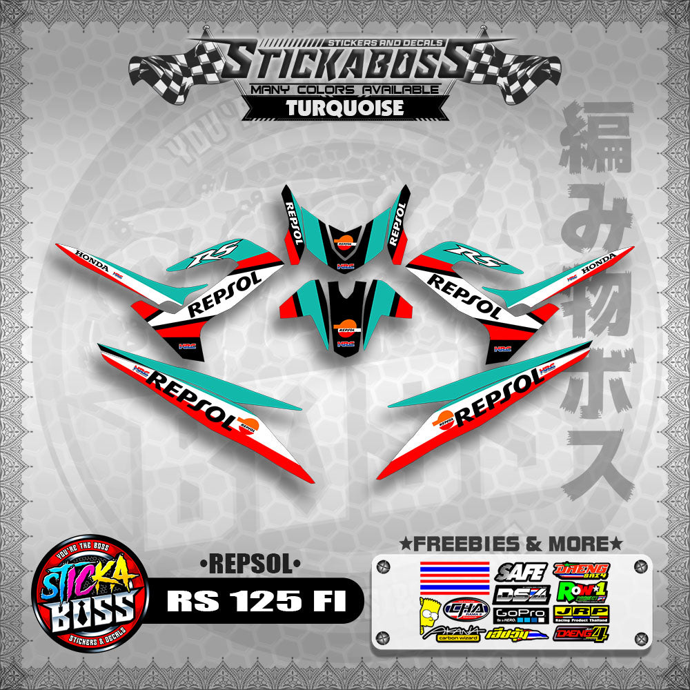 RS 125 FI DECALS ( REPSOL )【WITH FREEBIES】
