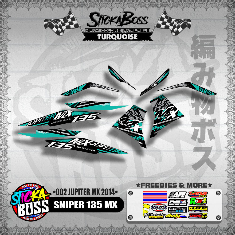 SNIPER 135 MX DECALS ( 002 JUPITER MX 2014 )【WITH FREEBIES】