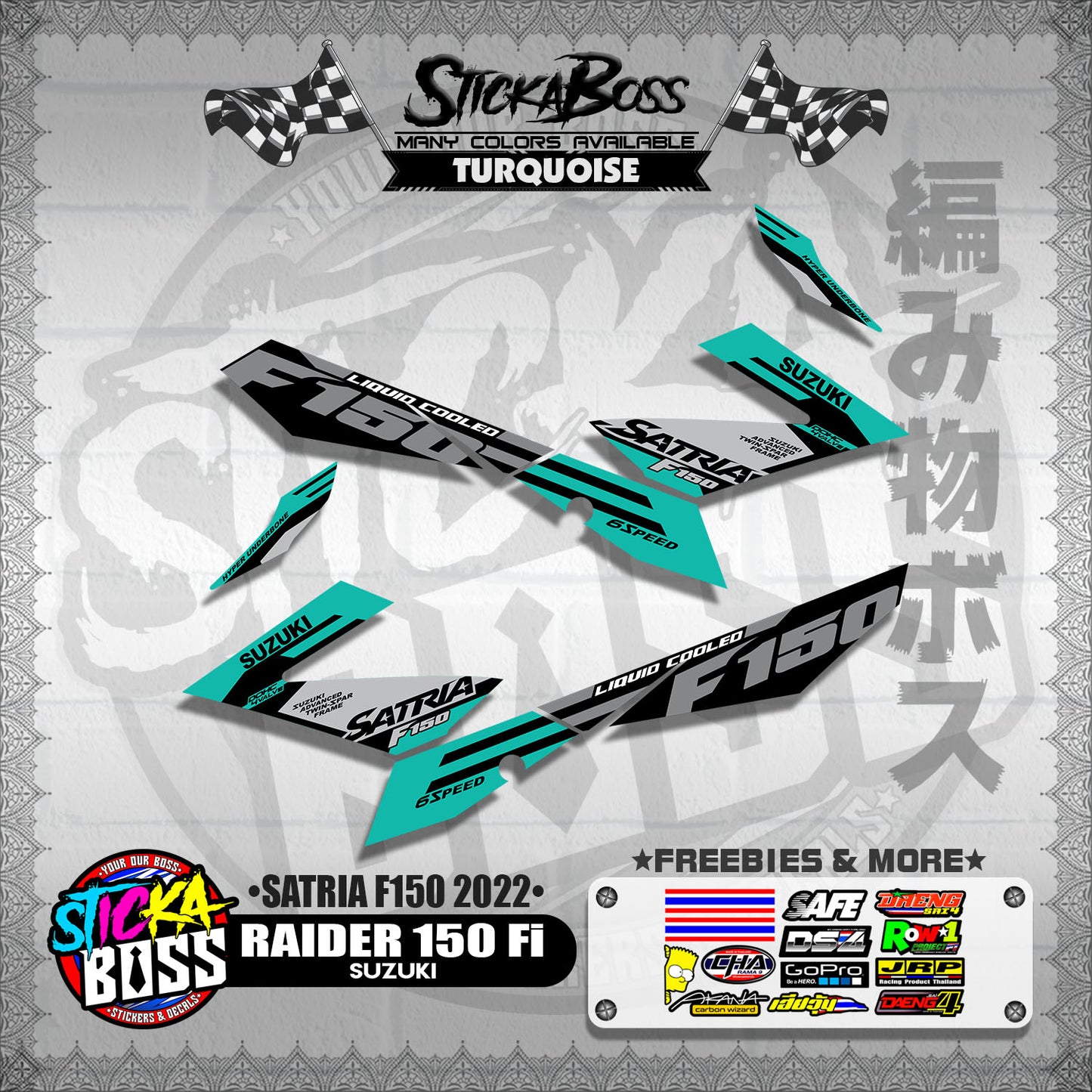 RAIDER 150 Fi DECALS ( SATRIA F150 2022 )【WITH FREEBIES】
