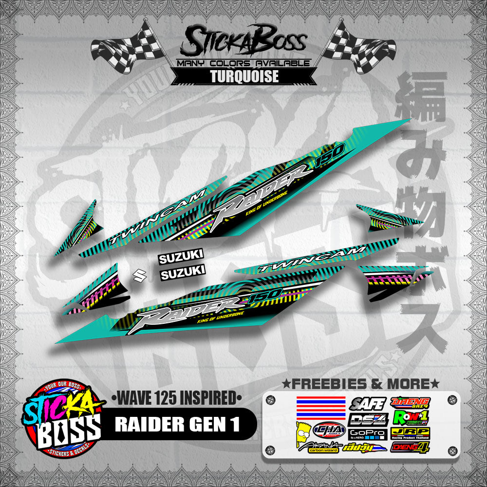 RAIDER GEN 1 DECALS ( WAVE 125 INSPIRED )【WITH FREEBIES】