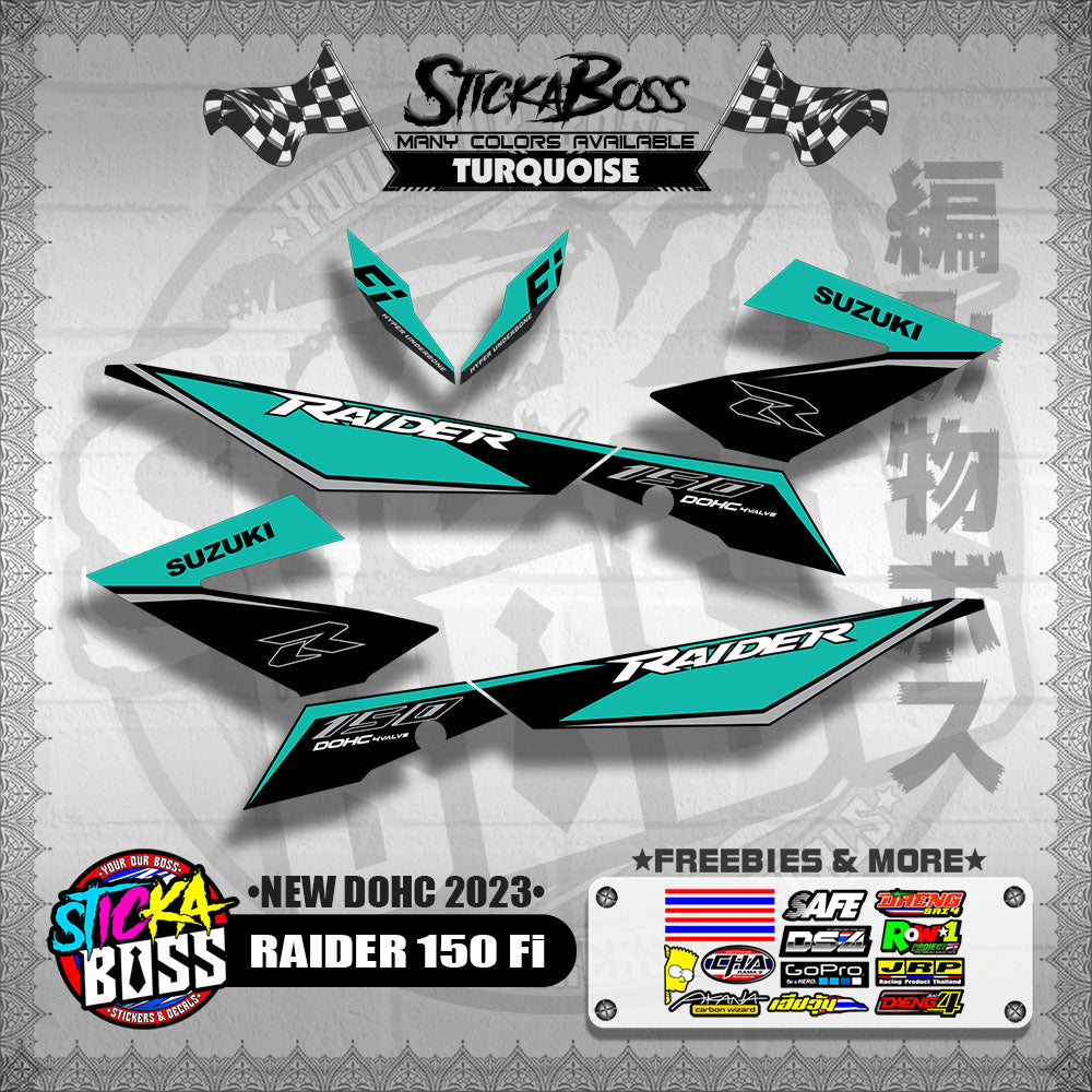 RAIDER 150 Fi DECALS ( NEW DOHC 2023 )【WITH FREEBIES】