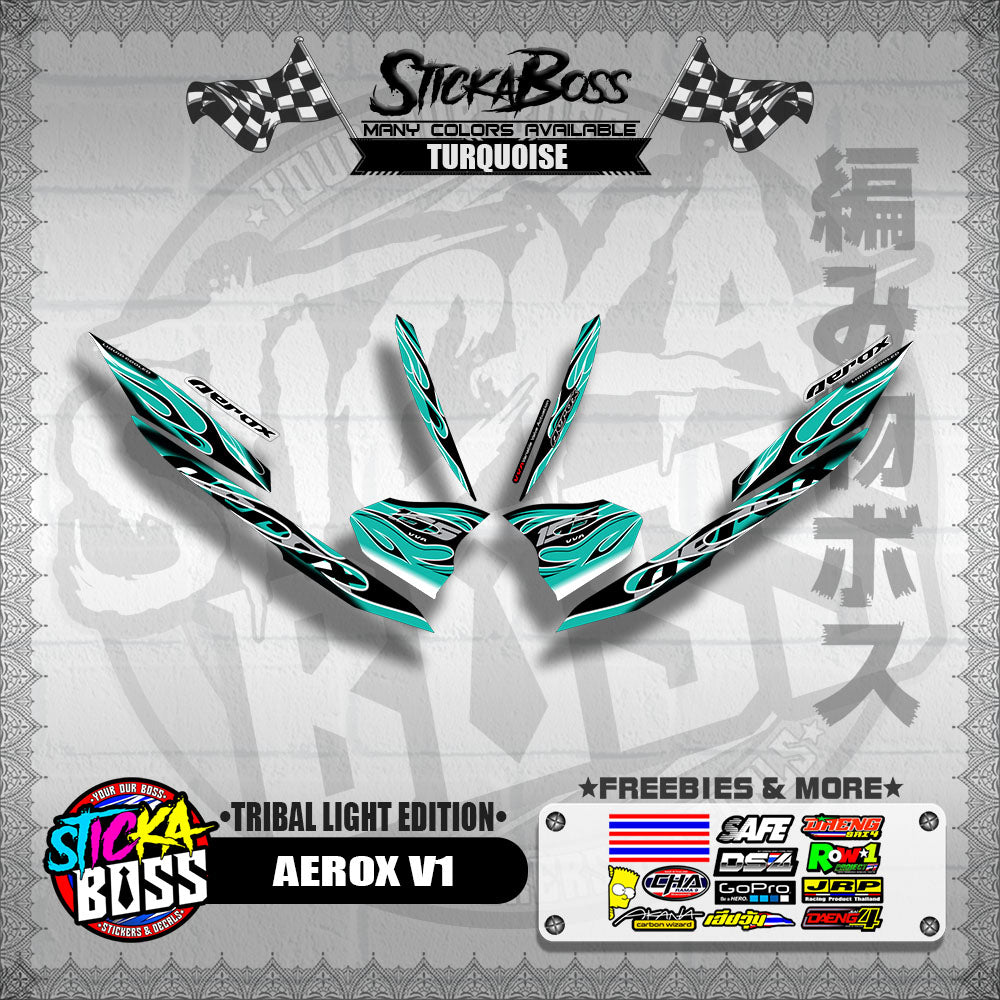 AEROX V1 DECALS ( TRIBAL LIGHT EDITION )【WITH FREEBIES】