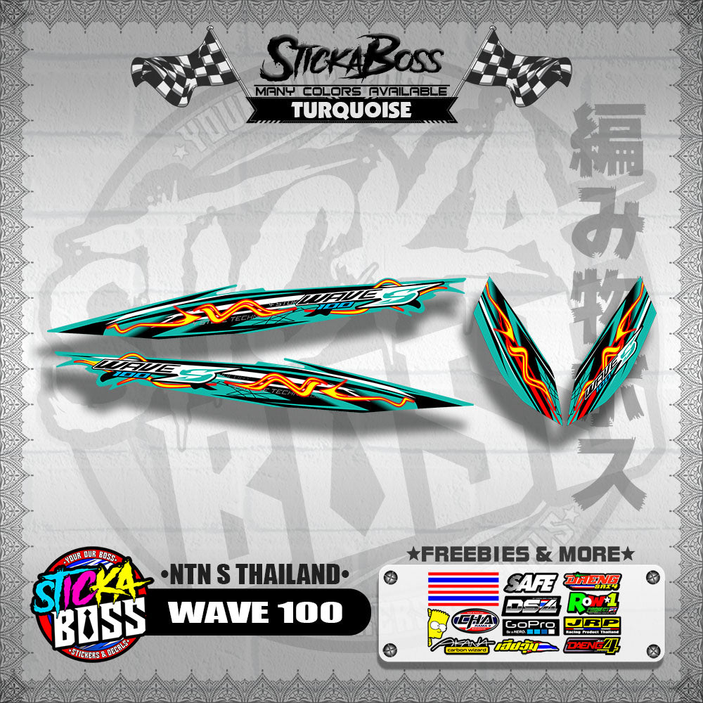 WAVE 100 DECALS ( NTN S THAILAND )【WITH FREEBIES】