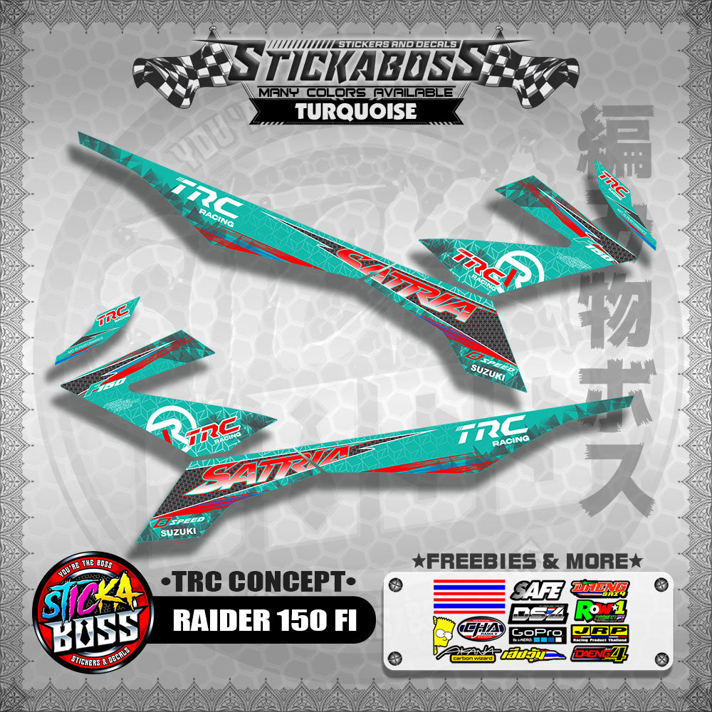 RAIDER 150 FI STICKER DECALS ( TRC CONCEPT SATRIA )【WITH FREEBIES】