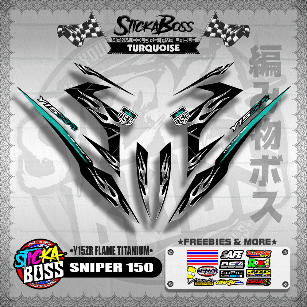 SNIPER 150 DECALS ( Y15ZR FLAME TITANIUM )【WITH FREEBIES】