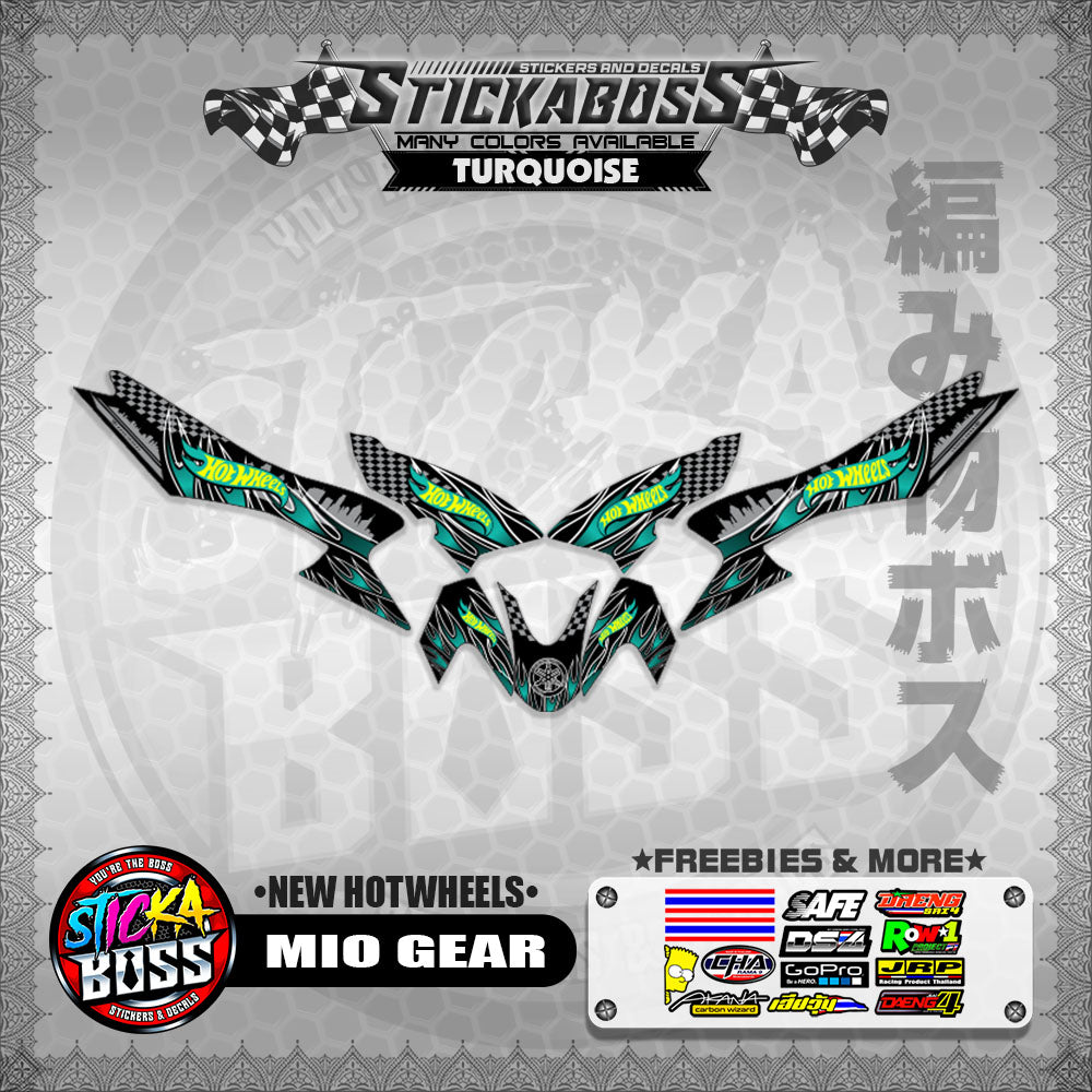 MIO GEAR STICKER DECALS ( NEW HOTWHEELS )【WITH FREEBIES】