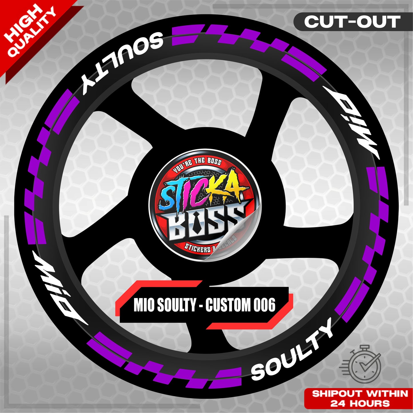 MIO SOULTY MAG STICKER SET ( 2 MAGS ) - CUSTOM 006 | VINYL WATERPROOF CUT-OUT DECALS