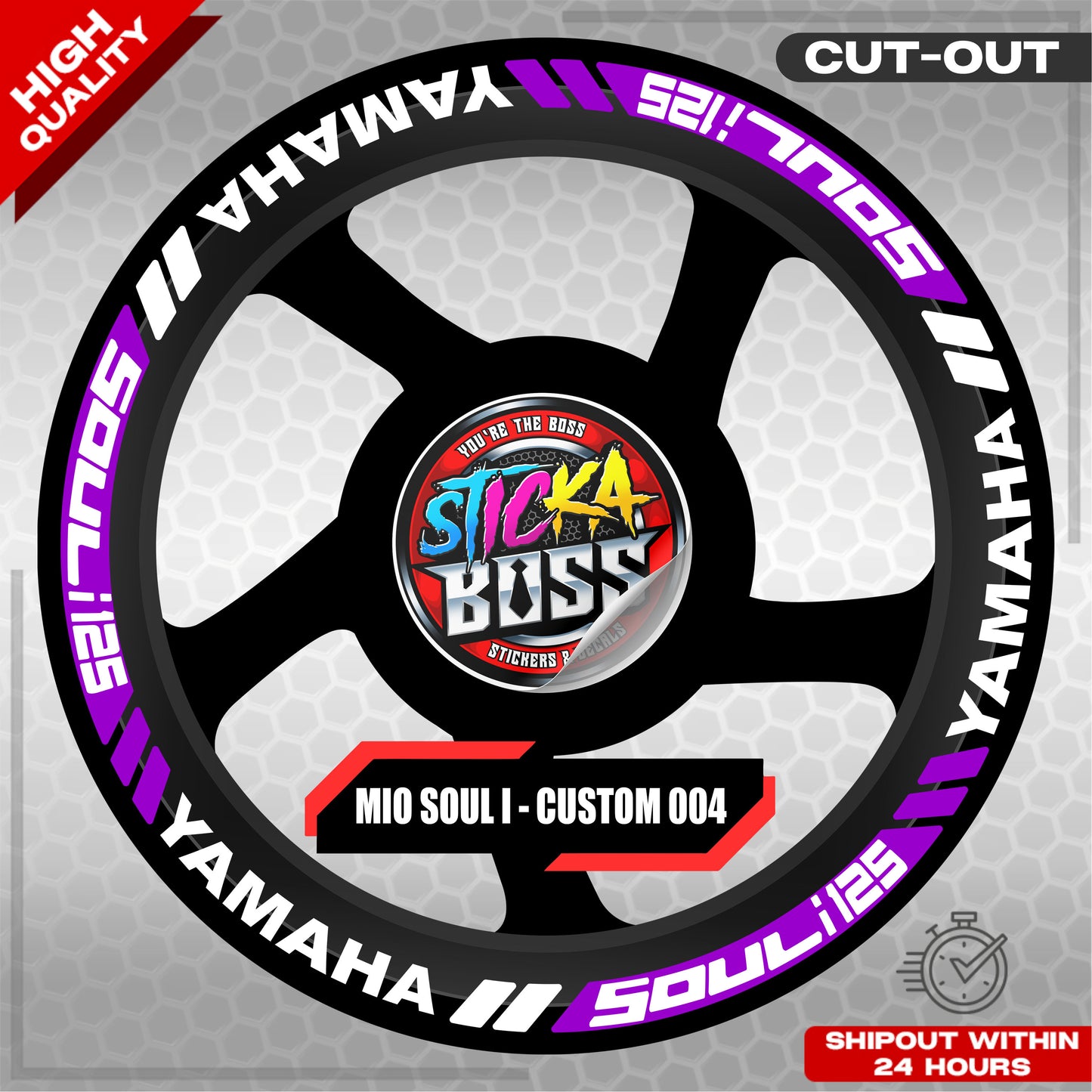 MIO SOUL I MAG STICKER SET ( 2 MAGS ) - CUSTOM 004 | VINYL WATERPROOF CUT-OUT DECALS