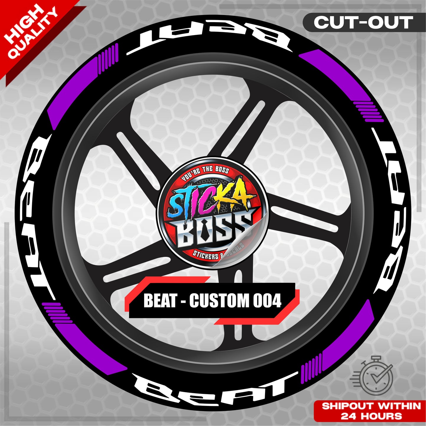 BEAT MAG STICKER SET ( 2 MAGS ) - CUSTOM 004 | VINYL WATERPROOF CUT-OUT DECALS