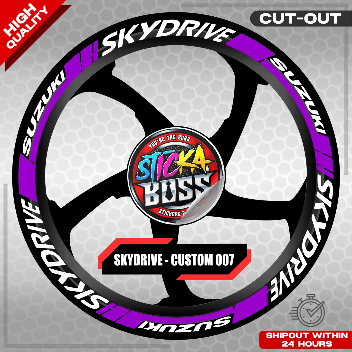 SKYDRIVE MAG STICKER SET ( 2 MAGS ) - CUSTOM 007 | VINYL WATERPROOF CUT-OUT DECALS
